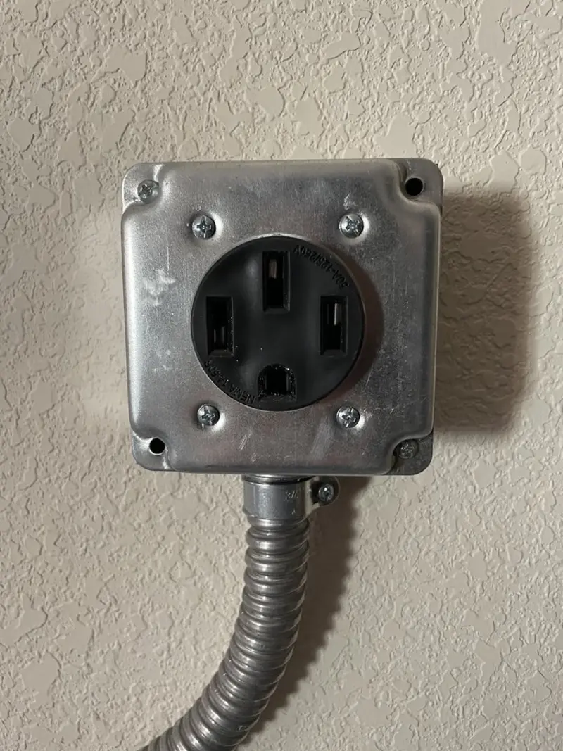 NEMA 14-50 outlet installed for Smart Home Electrical in Conklin